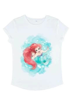 Disney The Little Mermaid Sea Colors - T-Shirt Print - White -Disney 819da218cff340339fb32fcb1b074d66