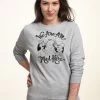 Disney Alice In Wonderland All Mad Here - Sweater - Heather Grey
