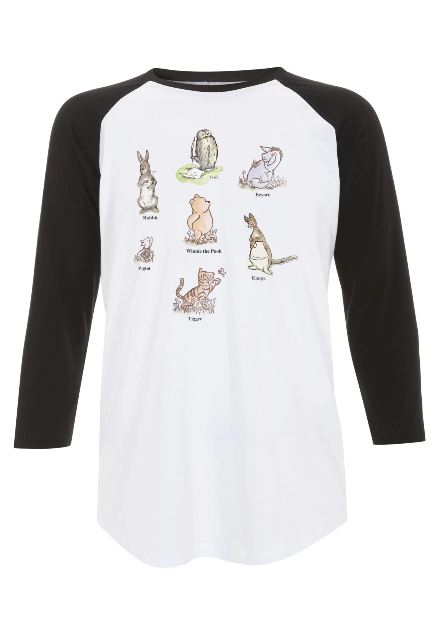 Disney Winnie The Pooh Poster - Longsleeve - White Black 7 Disney Winnie The Pooh Poster - Longsleeve - White Black - Afbeelding 5