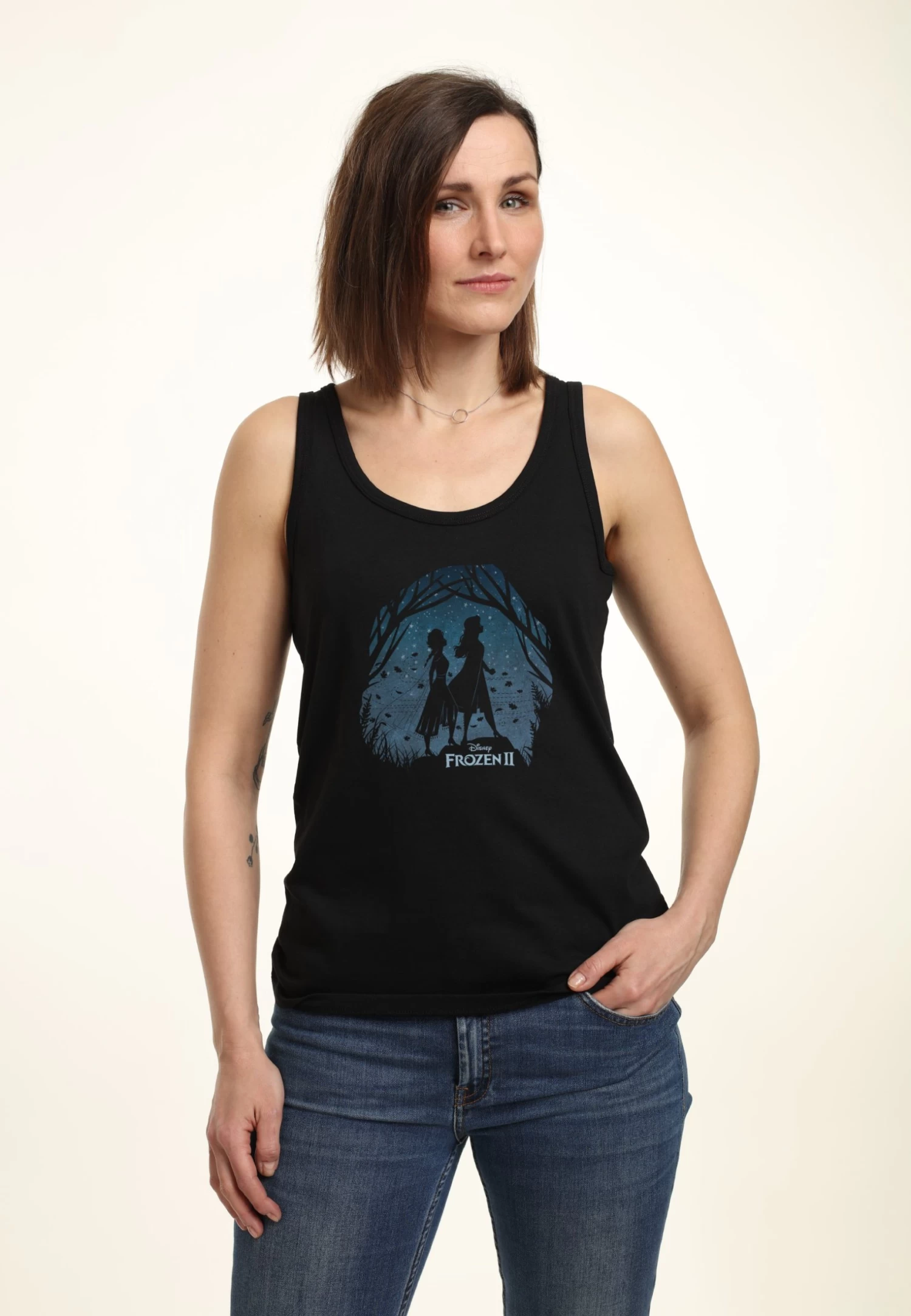 Disney Frozen 2 Scenery-Tank - Top - Black 6 Disney Frozen 2 Scenery-Tank - Top - Black - Afbeelding 4