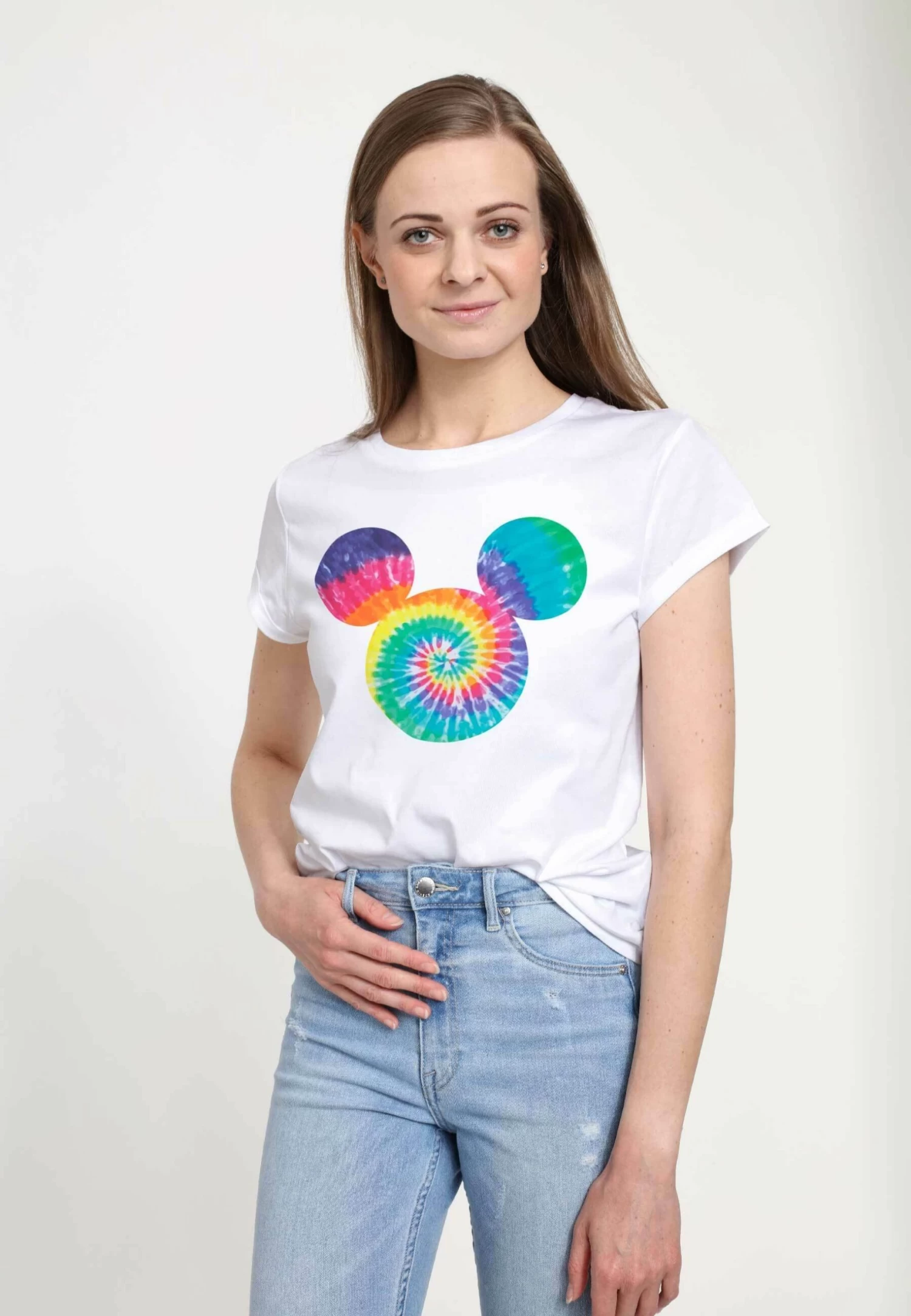 Disney Classic Mickey Mickey Tie Dye Fill - T-Shirt Print - White 3 Disney Classic Mickey Mickey Tie Dye Fill - T-Shirt Print - White