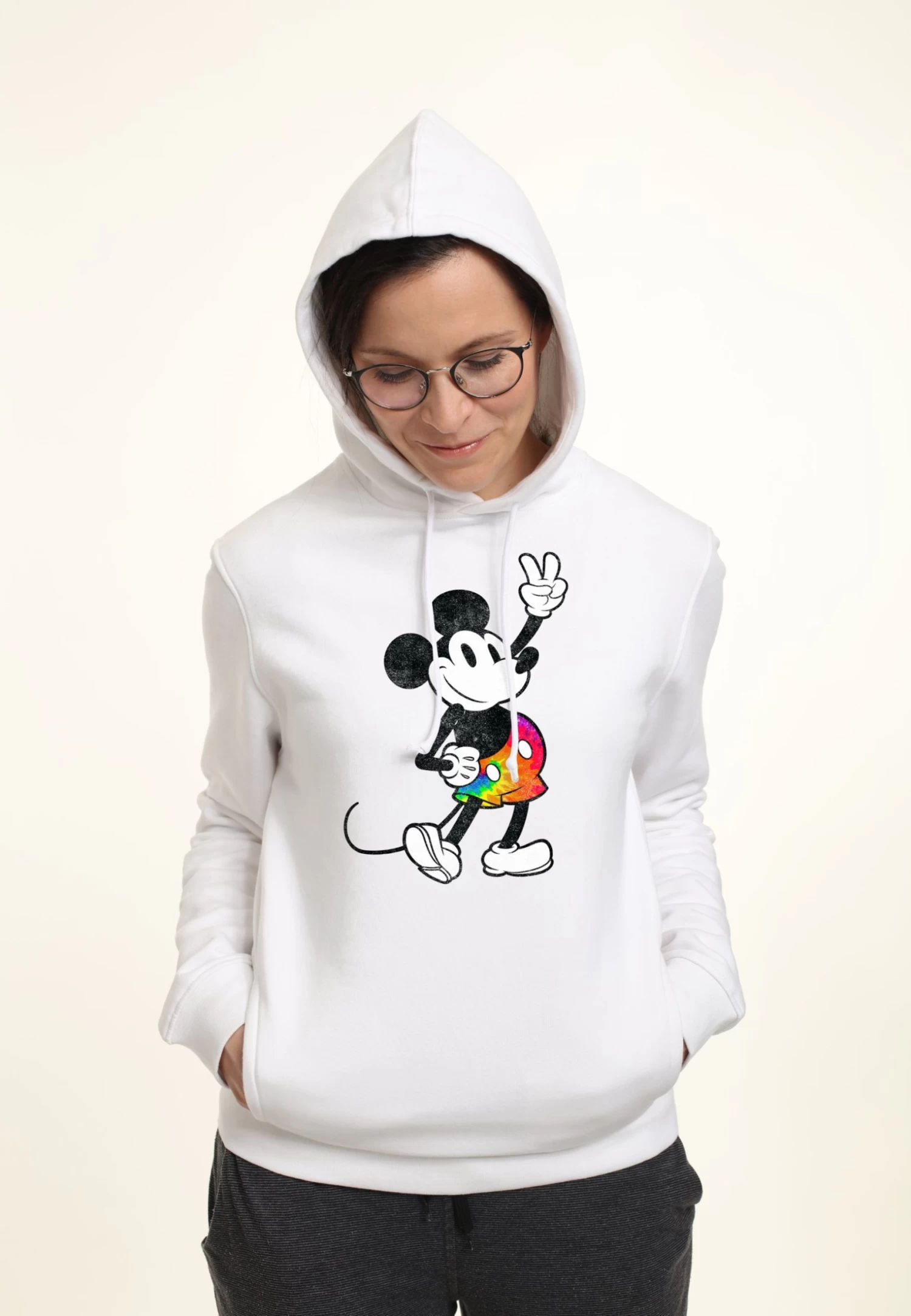 Disney Mickey Classic Tie Dye Stroked - Hoodie - White 5 Disney Mickey Classic Tie Dye Stroked - Hoodie - White - Afbeelding 3