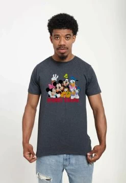 Mickey Classic Disney Squad Unisex - T-Shirt Print - Melange Black -Disney 8441501b98224afc885cbb3e9d30d6cf