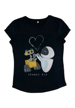 Disney Pixar Wall-E - Sparks Fly - T-Shirt Print - Navy Blue -Disney 84a2c4e29dc94930902c100e72aaf005