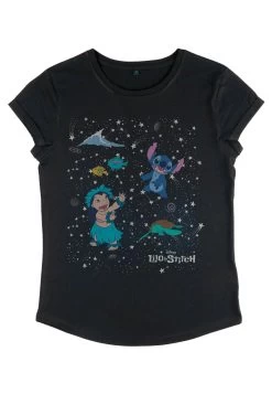 Disney Lilo & Stitch Constelation Lilo Stitch - T-Shirt Print - Black -Disney 8536705f670941d7b163fd84d99767bb