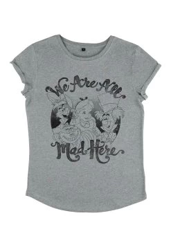 Disney Alice In Wonderland All Mad Here - T-Shirt Print - Melange Grey -Disney 856152769ee84db8a2495bf7f3597973