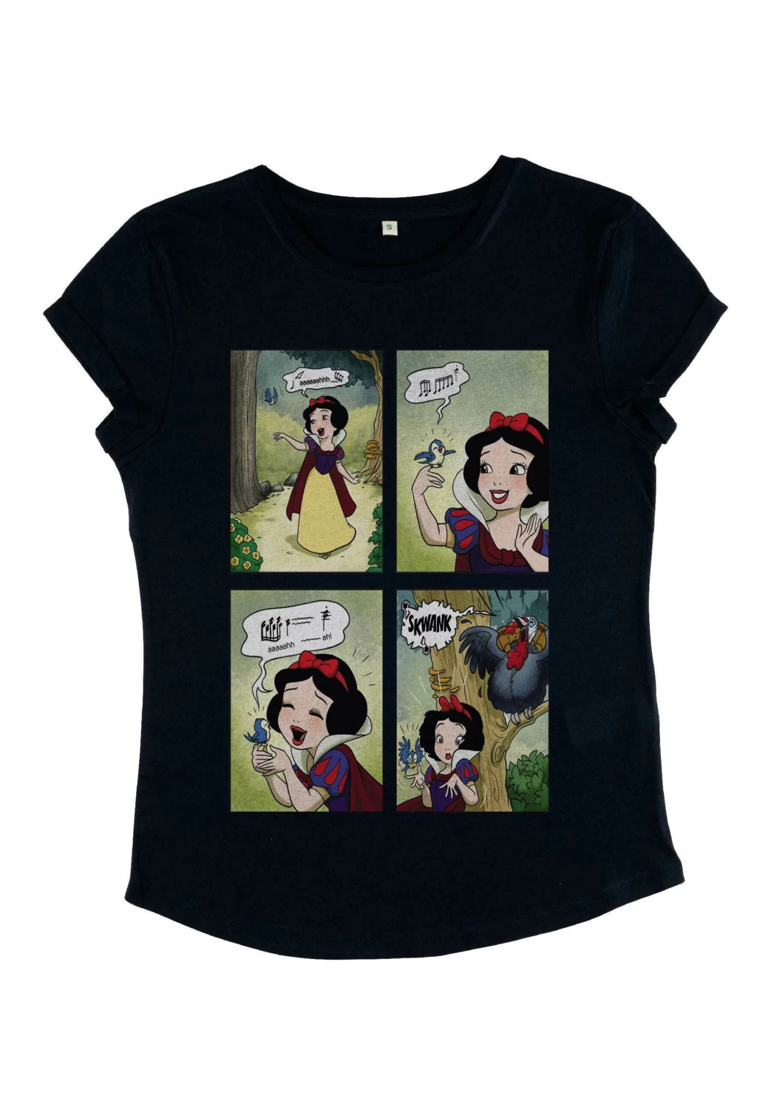 Disney Snow White Signing Snow - T-Shirt Print - Navy Blue 7 Disney Snow White Signing Snow - T-Shirt Print - Navy Blue - Afbeelding 5