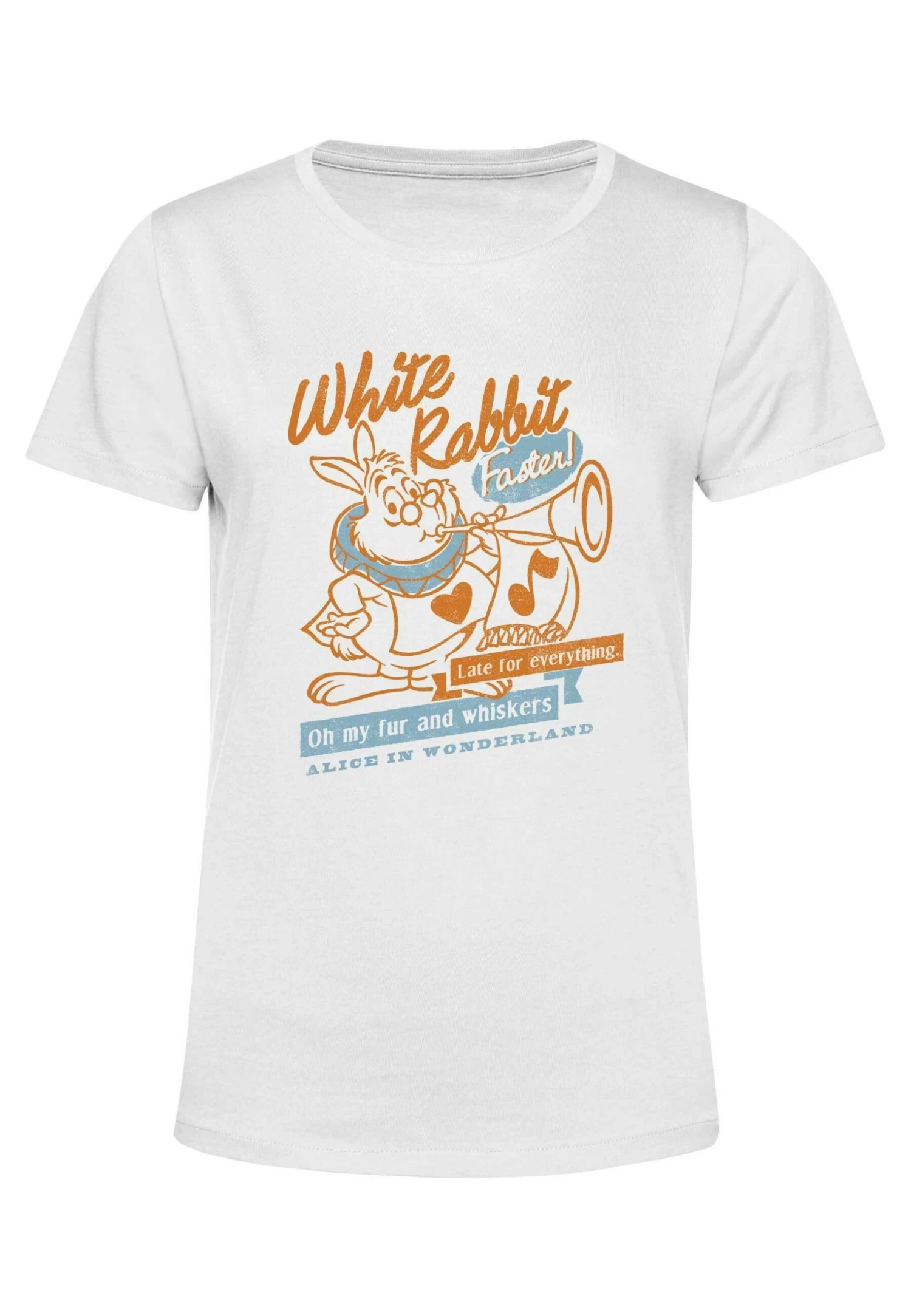 Disney Classics Alice In Wonderland Rabbit - T-Shirt Print - White 7 Disney Classics Alice In Wonderland Rabbit - T-Shirt Print - White - Afbeelding 5