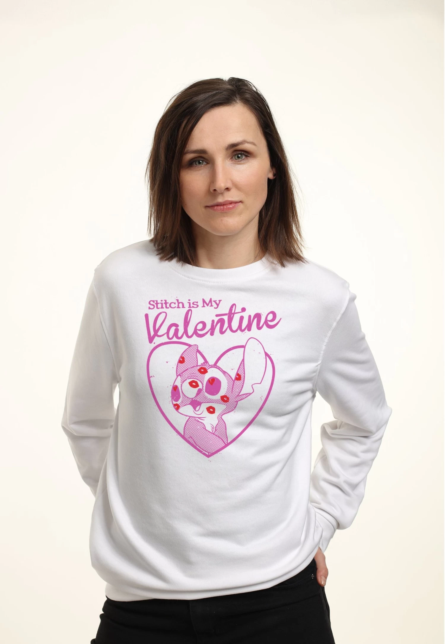 Disney Lilo & Stitch Stitch Valentine - Sweater - White 5 Disney Lilo & Stitch Stitch Valentine - Sweater - White - Afbeelding 3