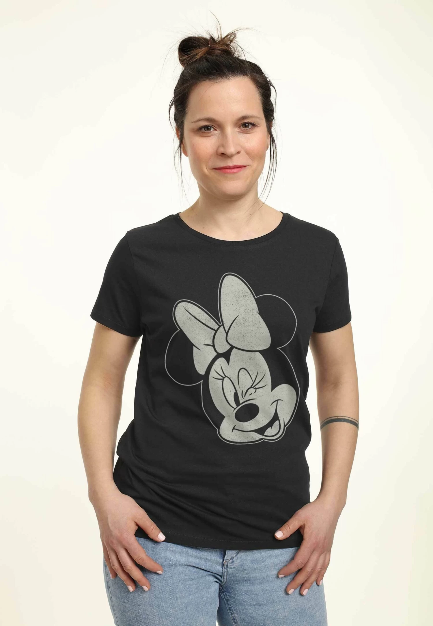 Disney Mickey Classic Minnie Wink - T-Shirt Print - Black 3 Disney Mickey Classic Minnie Wink - T-Shirt Print - Black