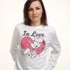 Disney Mickey Classic In Love Donald - Sweater - White