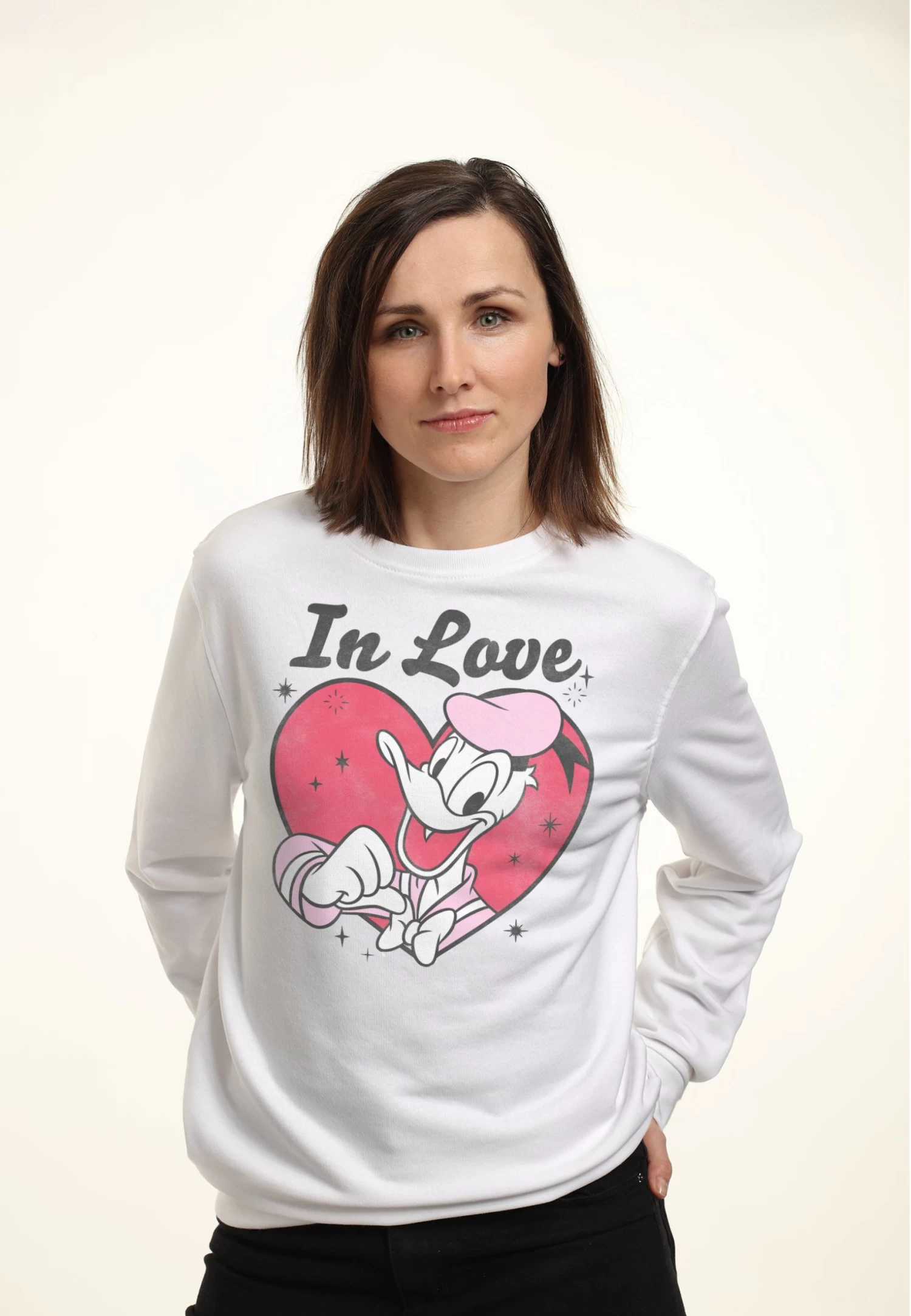 Disney Mickey Classic In Love Donald - Sweater - White 3 Disney Mickey Classic In Love Donald - Sweater - White