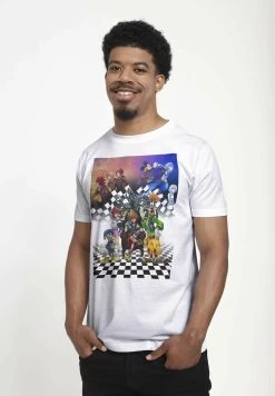 Disney Kingdom Hearts Group Checkers Unisex - T-Shirt Print - White -Disney 8f3eac8b7da84a9f83d91696bcadb5f1