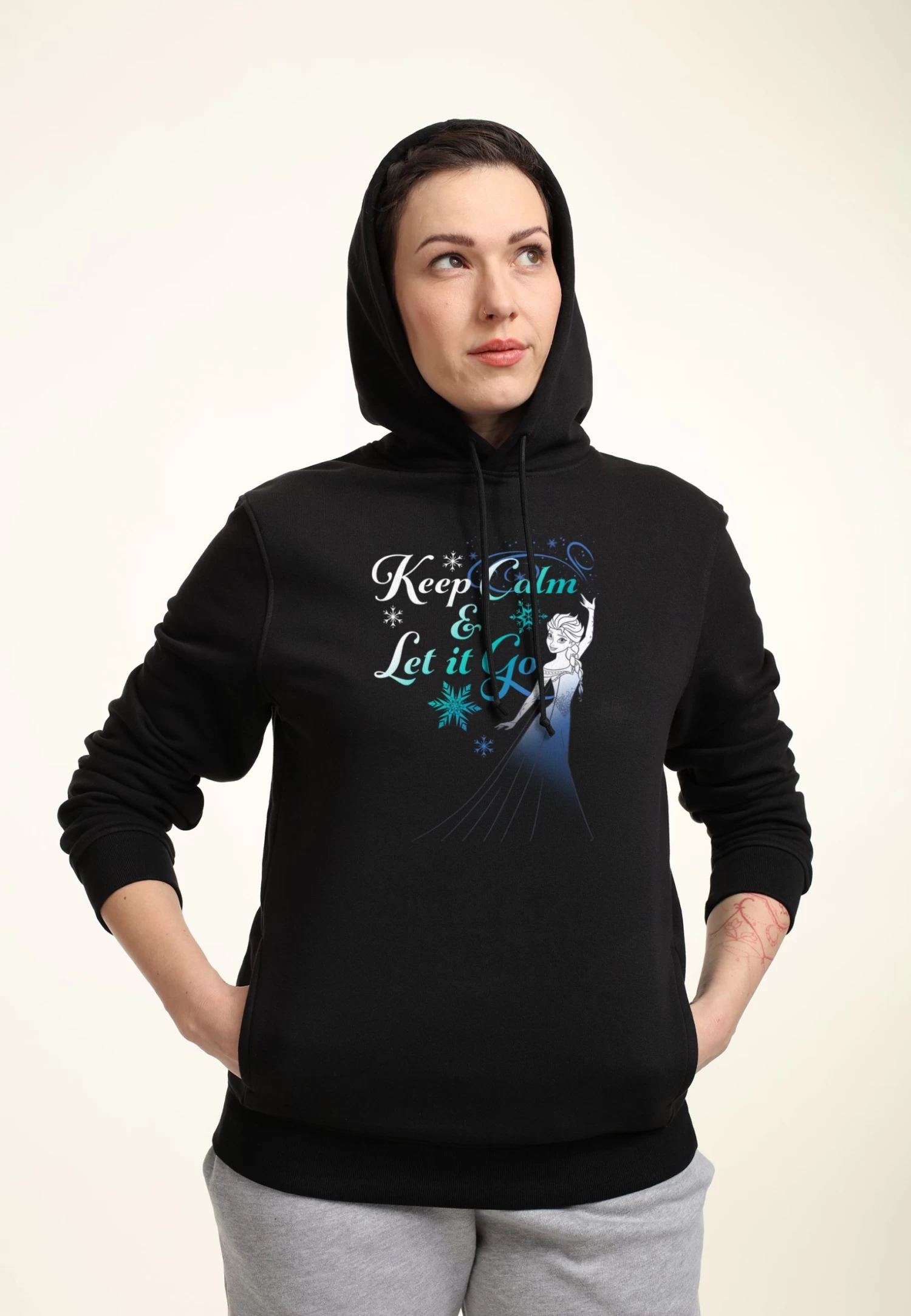 Disney Frozen Let It Go Now - Hoodie - Black 5 Disney Frozen Let It Go Now - Hoodie - Black - Afbeelding 3