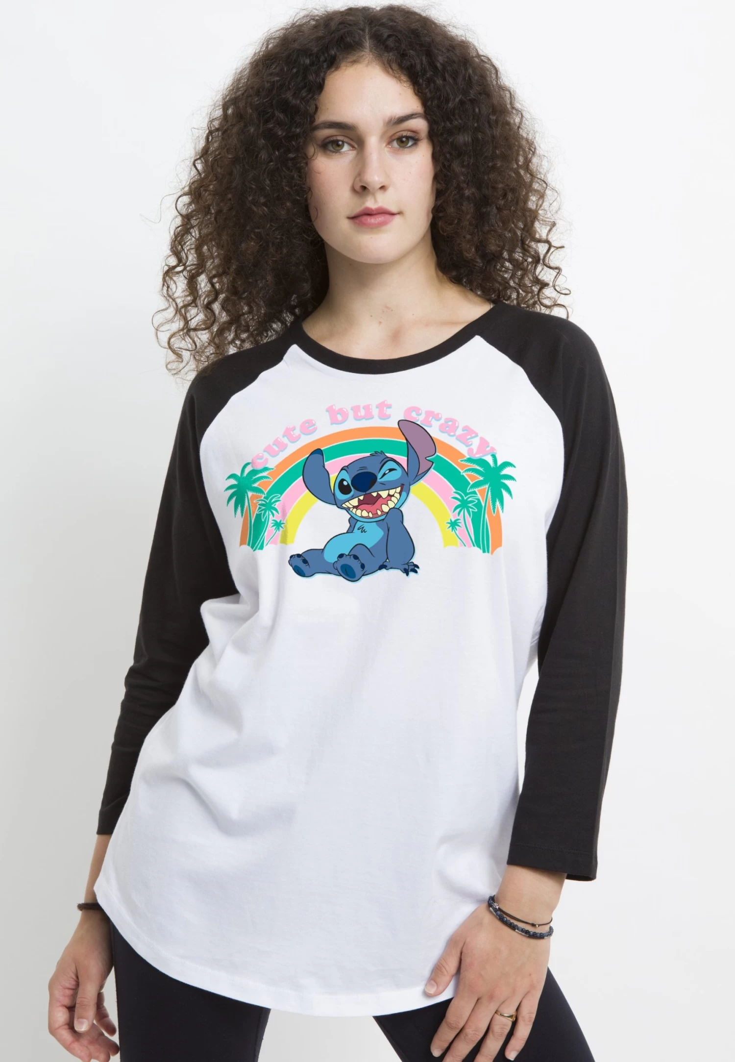 Disney Lilo & Stitch Kawaii Stitch - Longsleeve - White Black 3 Disney Lilo & Stitch Kawaii Stitch - Longsleeve - White Black
