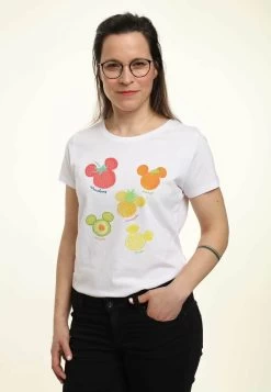 Disney Mickey Mouse And Friends Classic Assorted Fruit - T-Shirt Print - White -Disney 93924537d6544e888bfe2e67c123755d