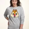 Disney Mickey & Friends Dale Big Face - Sweater - Heather Grey -Disney 93b99593ed004a9ead7a0ca65a6621fb