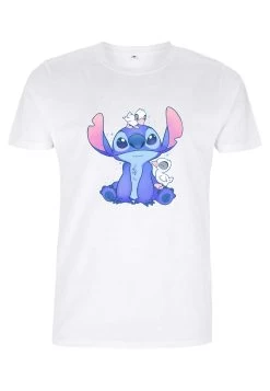 Disney Lilo Stitch Cute Ducks - T-Shirt Print - White