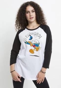 Disney Mickey Classic Donald Jump - Longsleeve - White Black -Disney 967e0c6e0c5a45a4afb8d52e553eda74