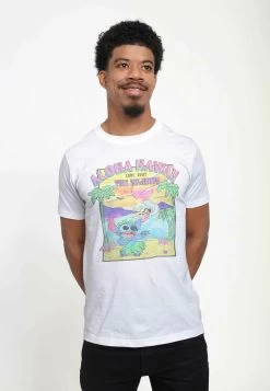 Disney Lilo & Stitch Visit The Islands Unisex - T-Shirt Print - White -Disney 98673018527a4356a1168d751a56440c