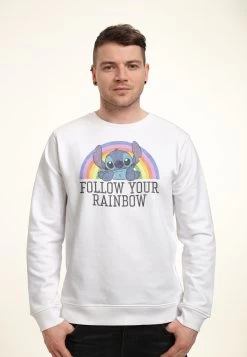 Disney Lilo & Stitch Stitch Rainbow - Sweater - White