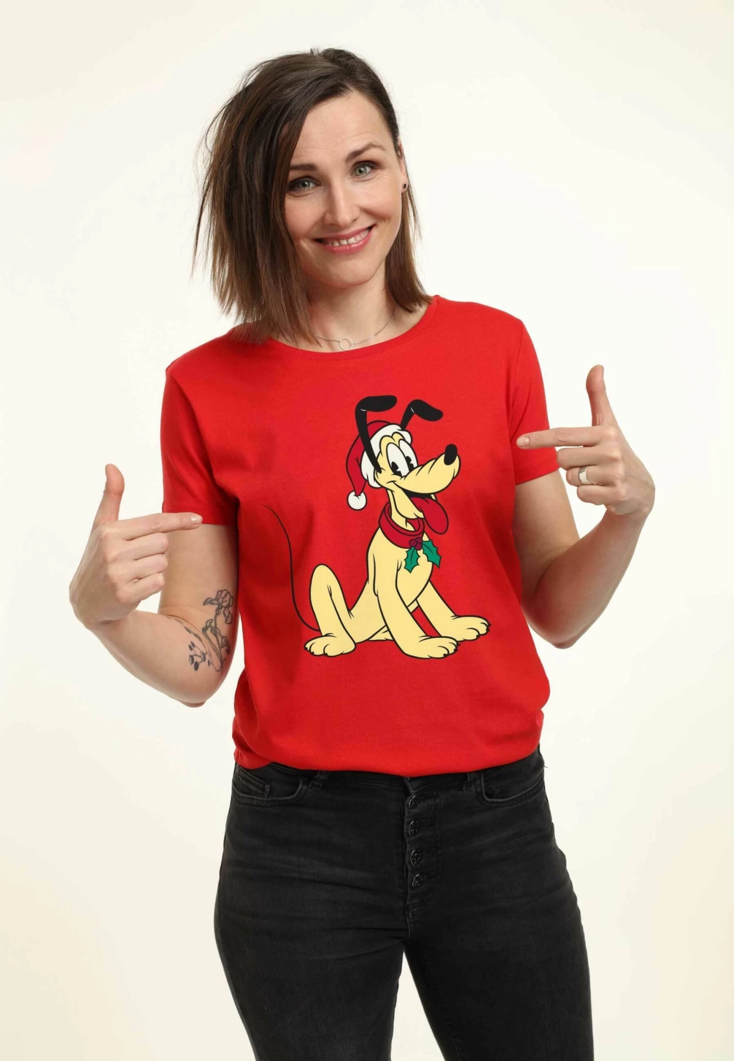 Disney Mickey Classic Pluto Hat - T-Shirt Print - Red 6 Disney Mickey Classic Pluto Hat - T-Shirt Print - Red - Afbeelding 4