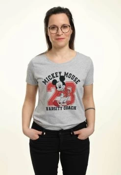 Disney Classic Mickey Varsity Mouse - T-Shirt Print - Heather Grey -Disney 99e47ac9b71e4784a528d77f8af0e9ad