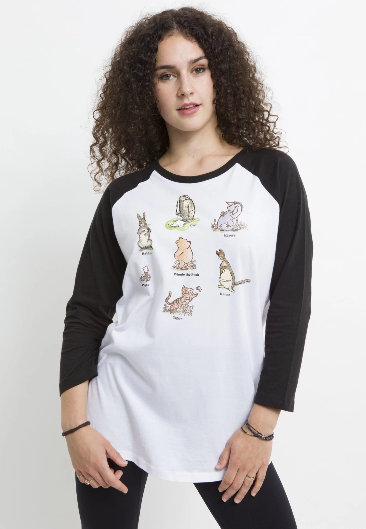 Disney Winnie The Pooh Poster - Longsleeve - White Black 6 Disney Winnie The Pooh Poster - Longsleeve - White Black - Afbeelding 4
