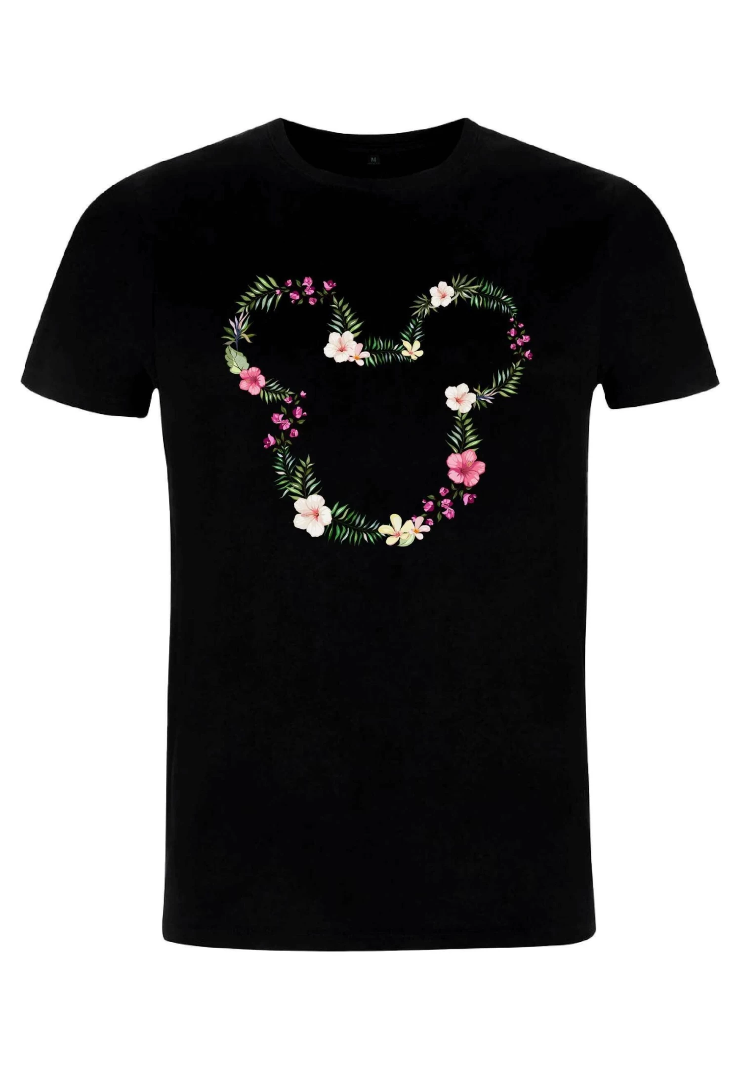 Disney Mickey Classic Floral Mickey - T-Shirt Print - Black 3 Disney Mickey Classic Floral Mickey - T-Shirt Print - Black