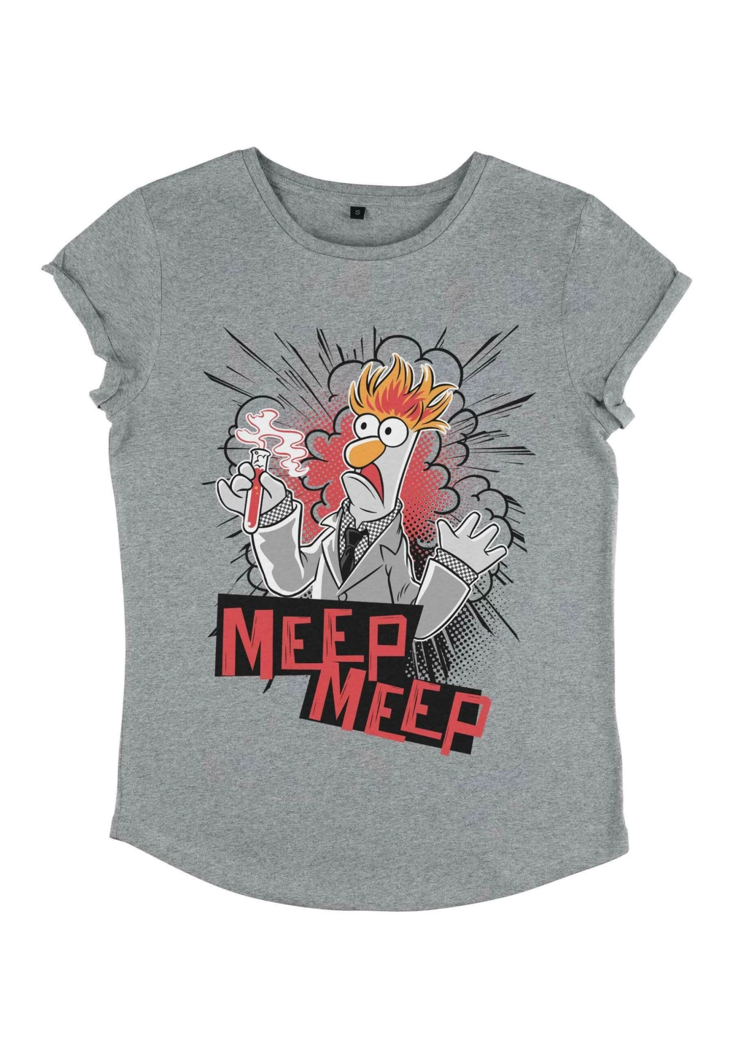 Disney Muppets Beaker Meep - T-Shirt Print - Melange Grey 6 Disney Muppets Beaker Meep - T-Shirt Print - Melange Grey - Afbeelding 4