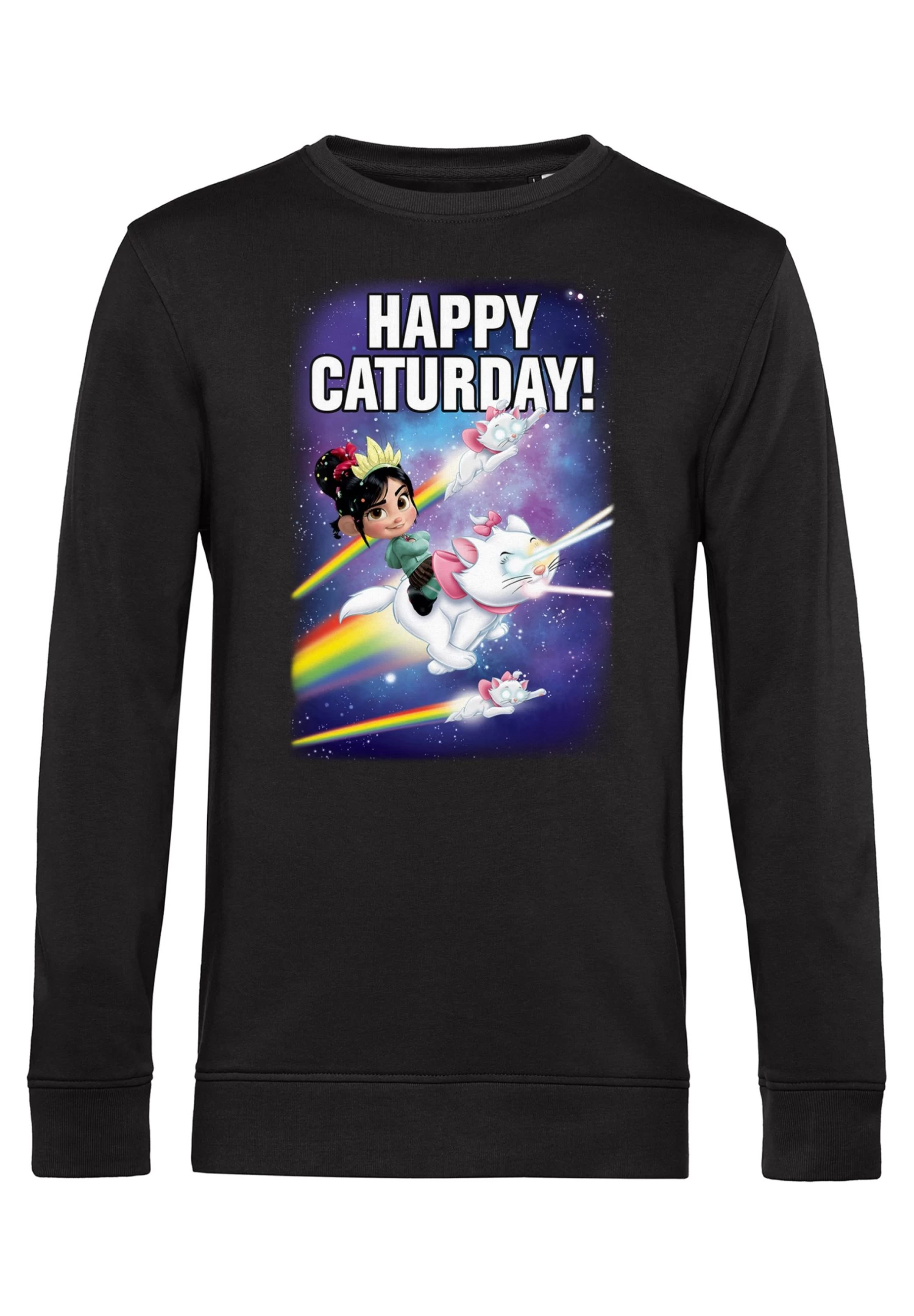 Disney Wreck-It Ralph 2 Happy Caturday Stars - Sweater - Black 6 Disney Wreck-It Ralph 2 Happy Caturday Stars - Sweater - Black - Afbeelding 4