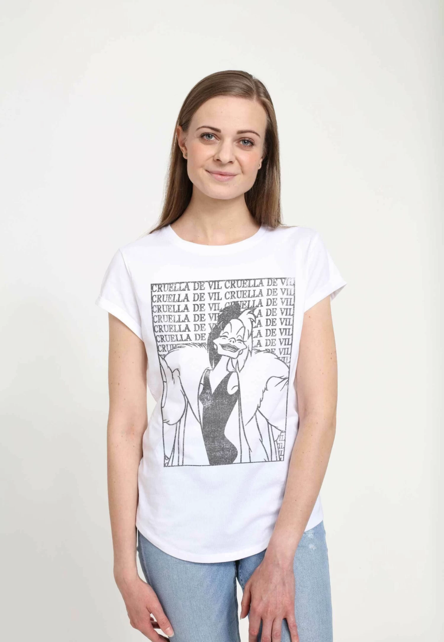 Disney 101 Dalmatians Cruella De Vil - T-Shirt Print - White 3 Disney 101 Dalmatians Cruella De Vil - T-Shirt Print - White