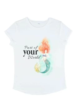 Disney The Little Mermaid Peaceful Ariel World - T-Shirt Print - White -Disney a099b7b30c7b41559287649810526c7c