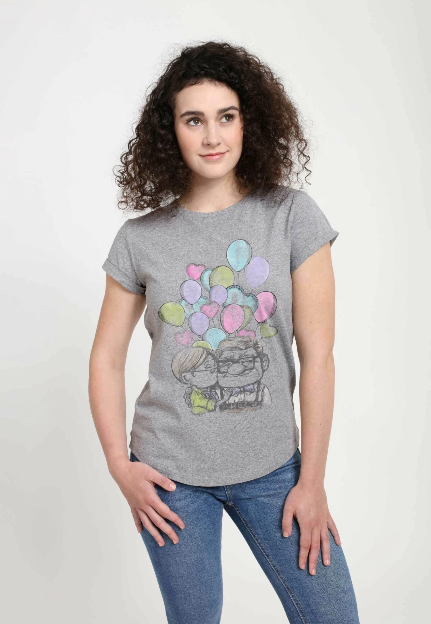 Disney Pixar Up Love Up - T-Shirt Print - Melange Grey 5 Disney Pixar Up Love Up - T-Shirt Print - Melange Grey - Afbeelding 3