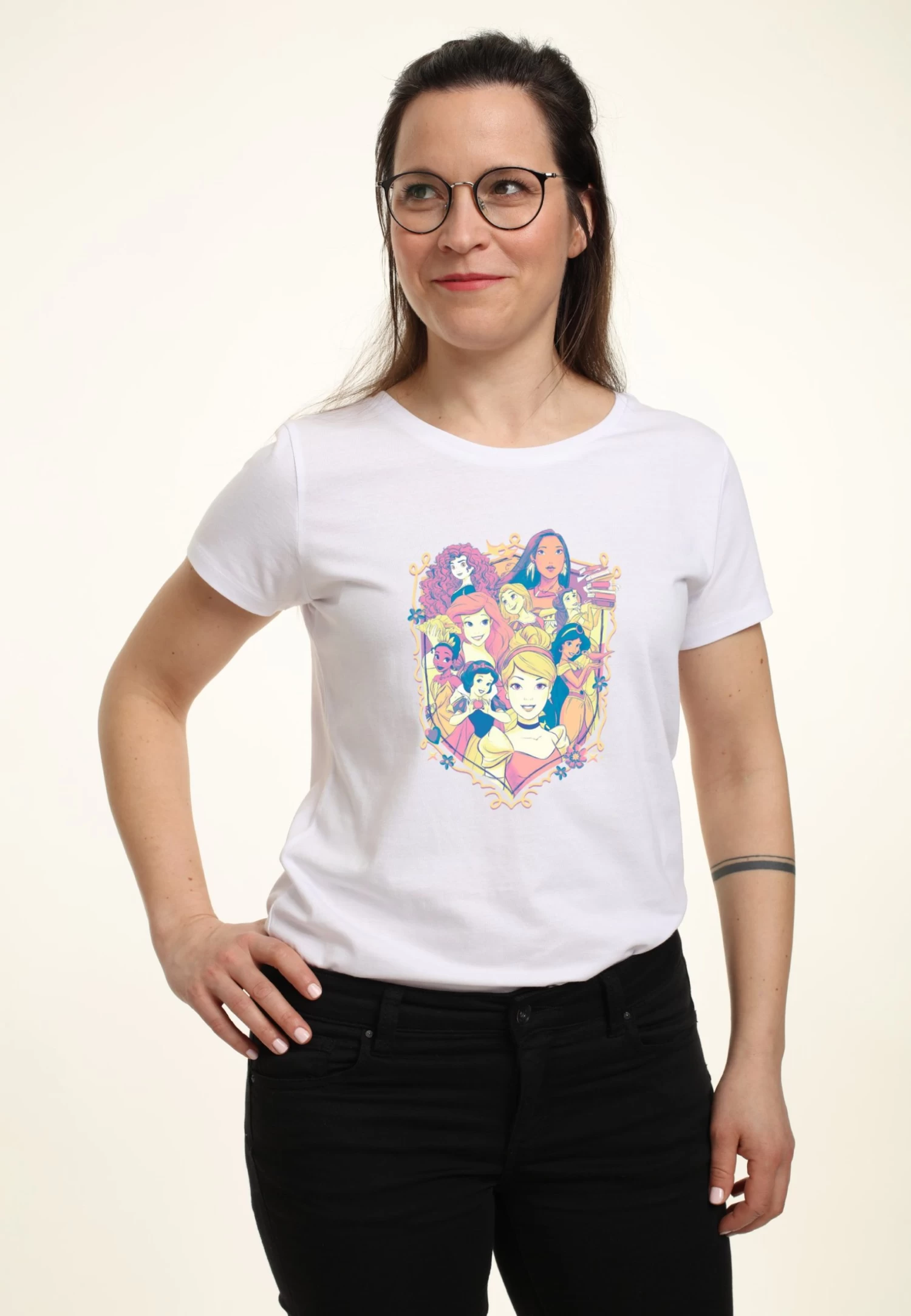 Disney Princesses Princess Sheild - T-Shirt Print - White 5 Disney Princesses Princess Sheild - T-Shirt Print - White - Afbeelding 3