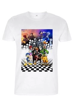 Disney Kingdom Hearts Group Checkers Unisex - T-Shirt Print - White -Disney a39f7ebfe34f497d9667dbd320ad26d7