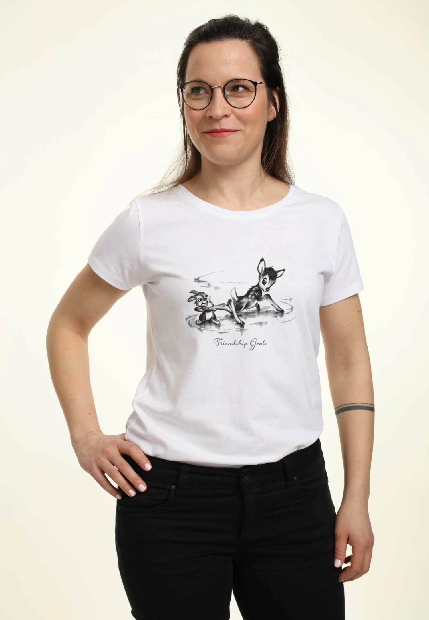 Disney Bambi Bambi Friendship - T-Shirt Print - White 5 Disney Bambi Bambi Friendship - T-Shirt Print - White - Afbeelding 3