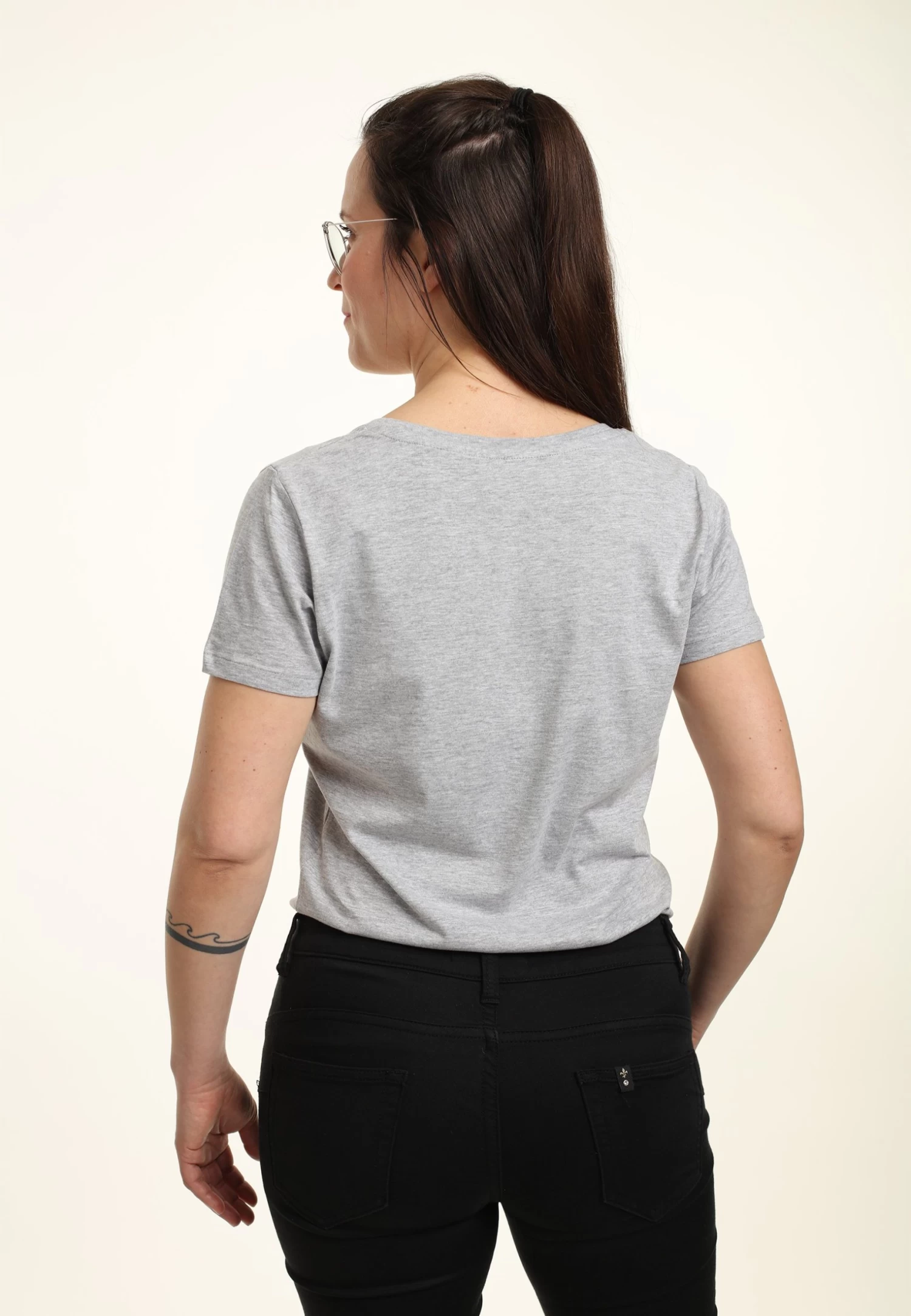 Disney Mickey Classic Modern Minnie Face Leopard - T-Shirt Print - Heather Grey 4 Disney Mickey Classic Modern Minnie Face Leopard - T-Shirt Print - Heather Grey - Afbeelding 2