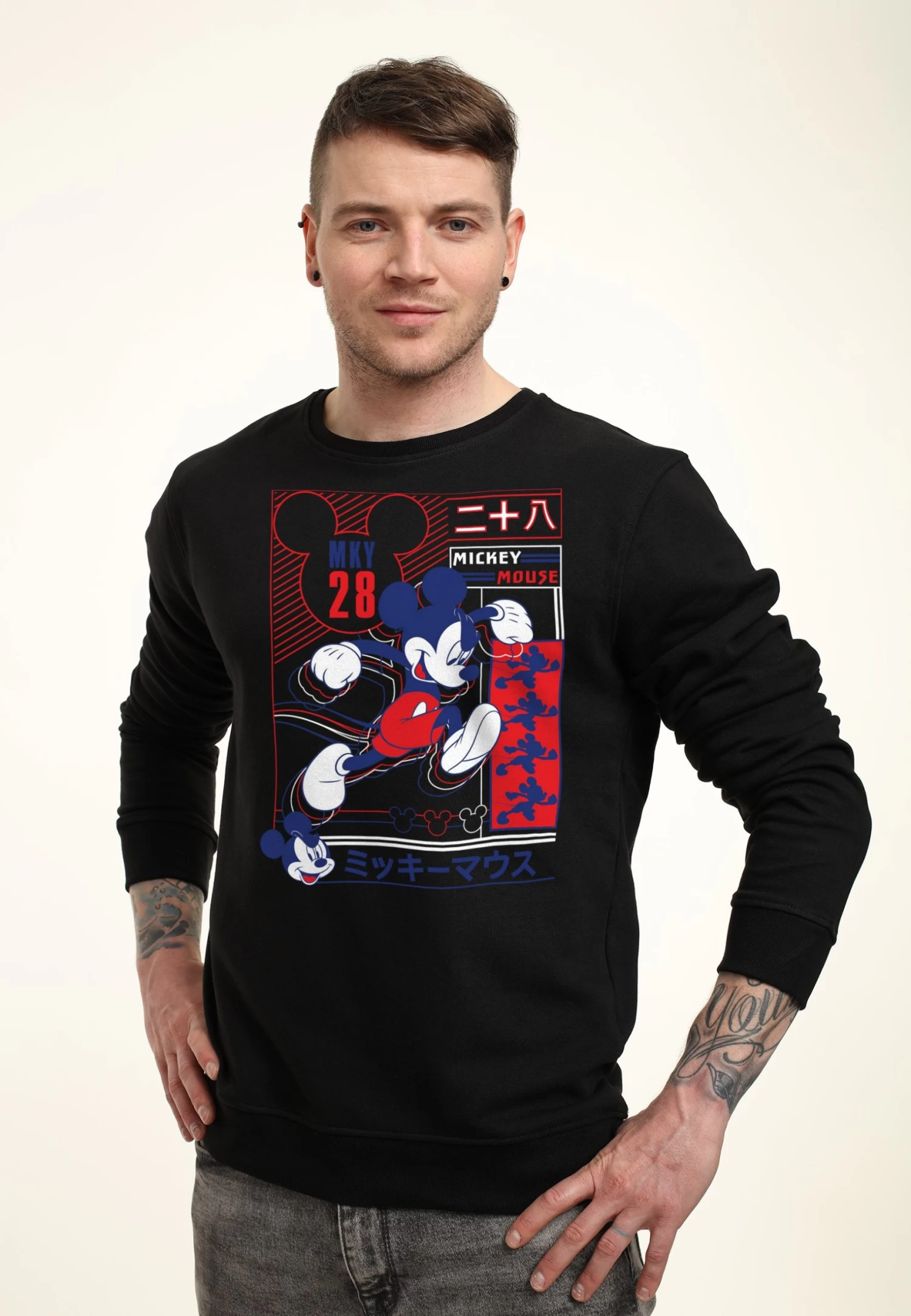 Disney Mickey Classic Sporty Technical Mickey - Sweater - Black 5 Disney Mickey Classic Sporty Technical Mickey - Sweater - Black - Afbeelding 3