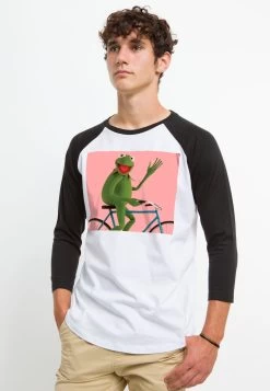 Disney Muppets Biking Kermit - Longsleeve - White Black -Disney a9738246d99a4d619dde05711ece6332