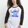 Disney Lilo Stitch Cute Ducks - Longsleeve - White Black -Disney aa23b85136a1429a976aa29ce47deac9