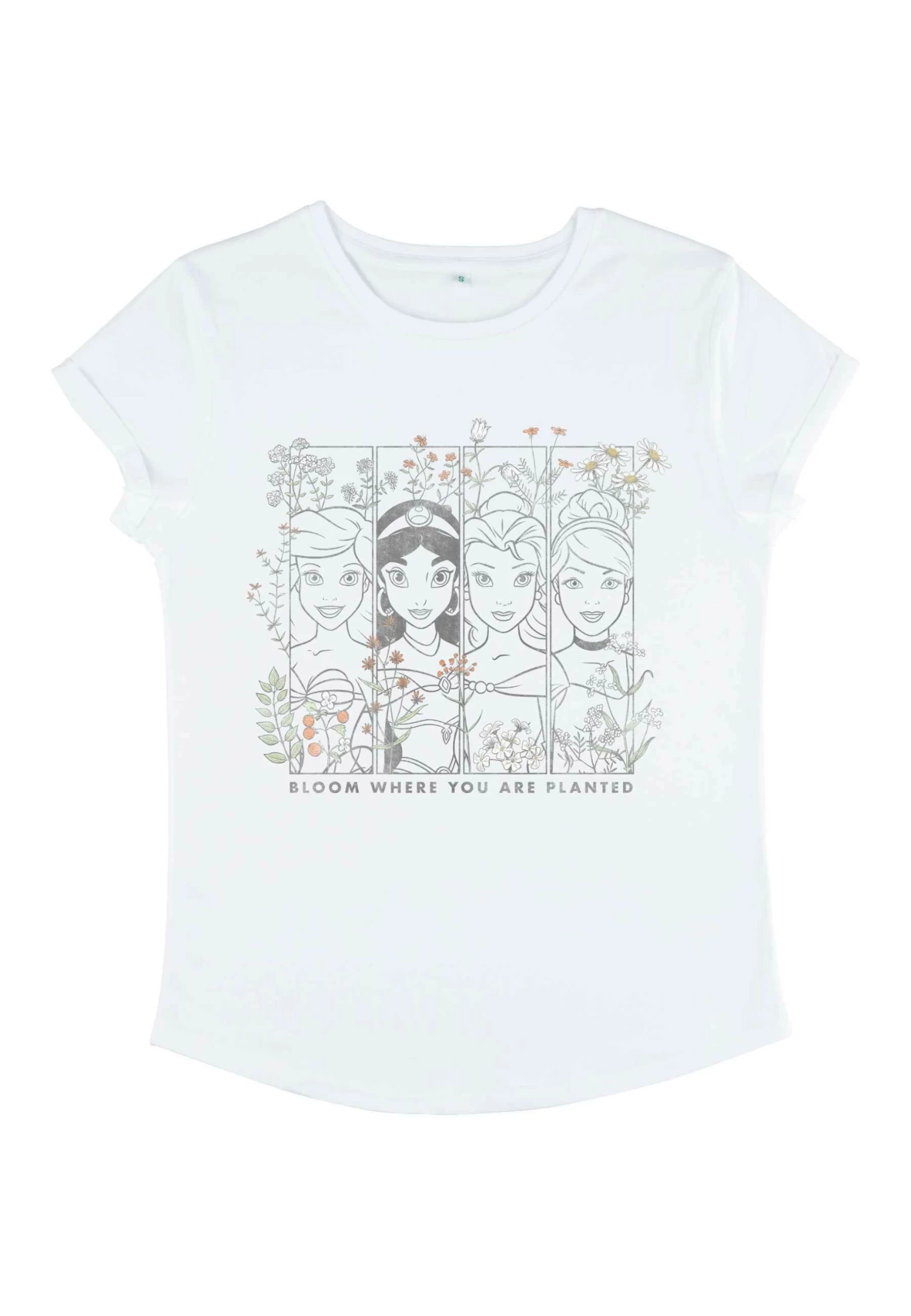 Disney Princesses Princesses Floral - T-Shirt Print - White 7 Disney Princesses Princesses Floral - T-Shirt Print - White - Afbeelding 5
