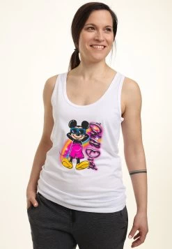 Mickey Mouse And Friends Disney Classic Airbrushed- Top - White -Disney b014cd2d417d431da86cc253adcbb2b5