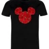 Disney Mickey Classic Mickey Mouse Roses - T-Shirt Print - Black -Disney b1b5362f8a7245ee9379957cce67921c