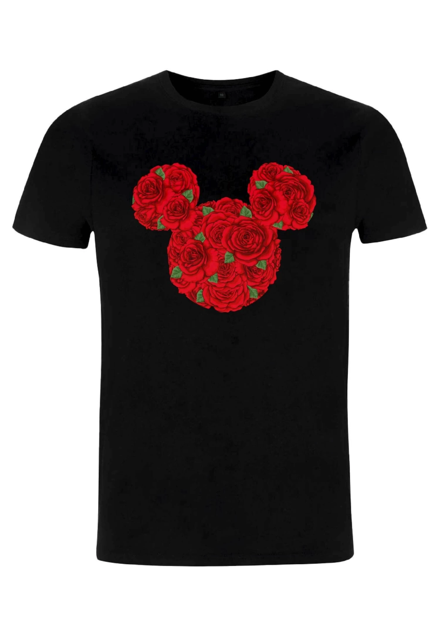 Disney Mickey Classic Mickey Mouse Roses - T-Shirt Print - Black 3 Disney Mickey Classic Mickey Mouse Roses - T-Shirt Print - Black