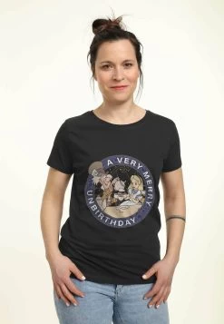 Disney Alice In Wonderland- T-Shirt Print - Black