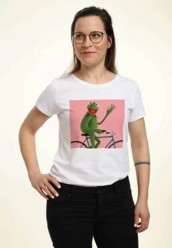 Disney Muppets Biking Kermit - T-Shirt Print - White -Disney b238c30672ba4e1f84d7238e9458d881