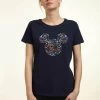 Disney Classic Mickey Floral Ears - T-Shirt Print - Navy Blue 1 Disney Classic Mickey Floral Ears - T-Shirt Print - Navy Blue -Disney b35c106fa79147a0a9f0fc9430dc4038