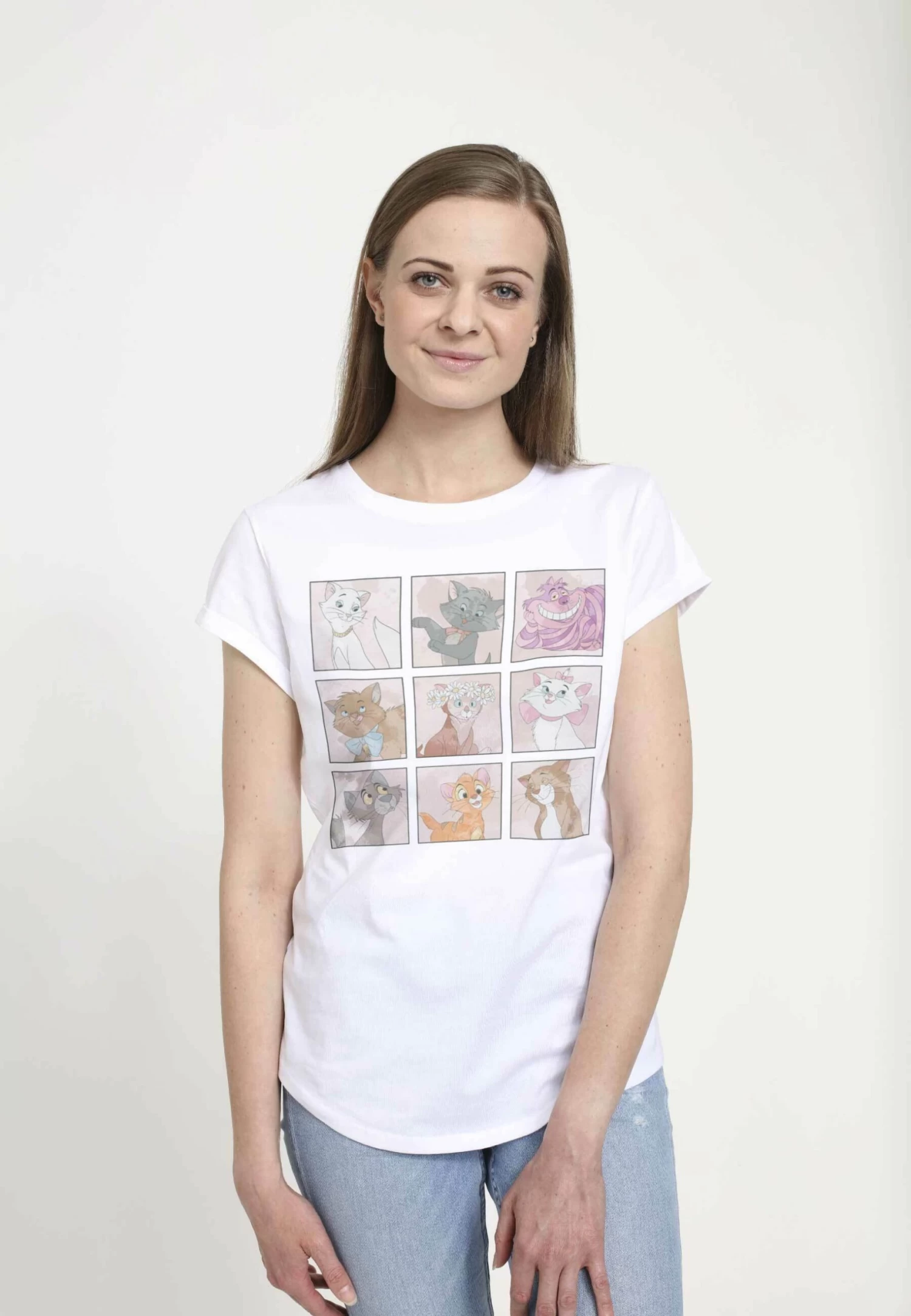 Mickey And Friends Disney Kitties - T-Shirt Print - White 3 Mickey And Friends Disney Kitties - T-Shirt Print - White
