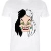 Disney 101 Dalmatians Cruella Big Face - T-Shirt Print - White
